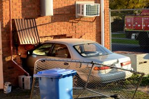 CFA checks for gas leak after car ploughs into shop