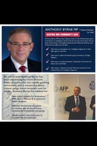 MP defends police logos in pamphlet
