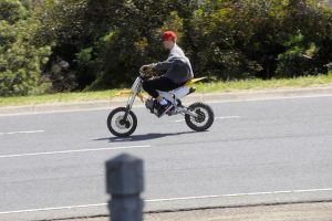Poppy Day monkey bike rider is dobbed into police