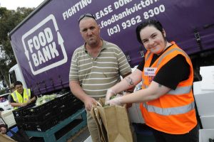 Struggling families enjoy free food