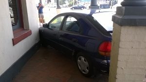 A man drives into a bar …