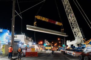 Rail bridge takes form