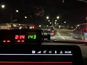 214km/h driver charged