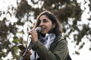 Protesters target company again