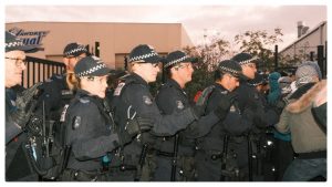 Palestine picket clashes with police