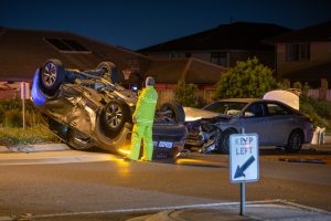 Two injured in Keysborough roundabout crash