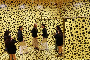 Step into an infinite polka dot universe at Kusama show