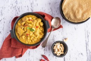 Cooking … Chicken and cashew curry