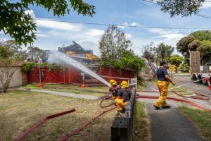 Hoarder house up in flames