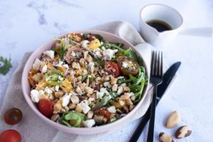 Mango, feta and Brazil nut salad