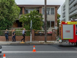 Firies storm apartment blaze