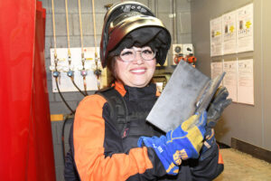 Apprentice welder and mum breaking barriers