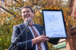 Principal ‘wrapped’ to feed worthy cause