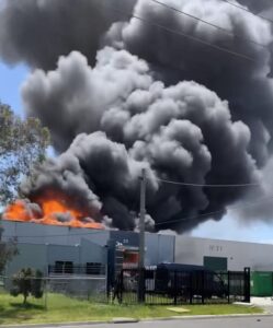 Two factories ablaze in Dandenong South